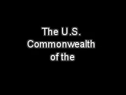 The U.S. Commonwealth of the