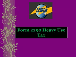 PDF-Form 2290 Heavy Use Tax