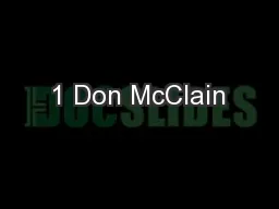 1 Don McClain