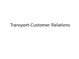 Transport-Customer Relations