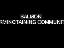 SALMON FARMINGTAINING COMMUNITIE