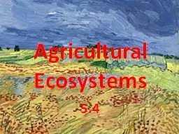 Agricultural Ecosystems