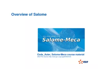 Code_Aster, Salome-Meca course materialGNU FDL licence (http://www.gnu