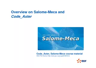 Code_Aster, Salome-Mecacourse materialGNU FDL licence (http://www.gnu.