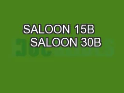 SALOON 15B    SALOON 30B