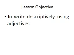 Lesson Objective