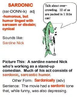 Picture This:  A sardine named Nick