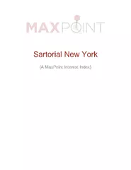 !!!!!Sartorial New York !!{A MaxPoint Interest Index} !!!!!!!
