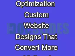 Search Engine Optimization  Custom Website Designs That Convert More Visitors I
