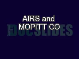 AIRS and MOPITT CO
