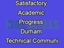 Financial Aid  Satisfactory Academic Progress Durham Technical Communi