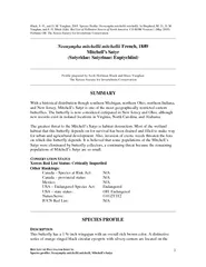 RED LIST OF POLLINATOR I Species profile: Neonympha mitchellii mitchel