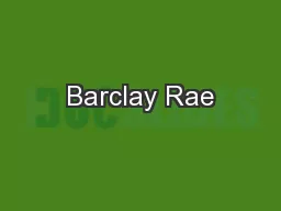 Barclay Rae