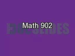 Math 902