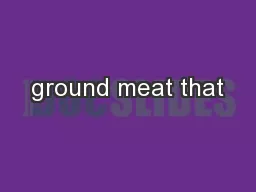 ground meat that