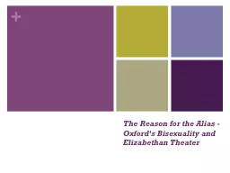 The Reason for the Alias - Oxford's Bisexuality and Elizabe