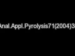J.Anal.Appl.Pyrolysis71(2004)353