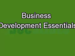 Business Development Essentials