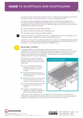 This Guide provides information on specic types of scaffolds and scaf