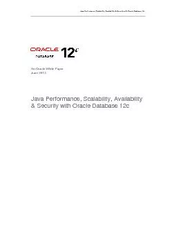 Java Performance, Scalability, Availability & Security with Oracle Dat