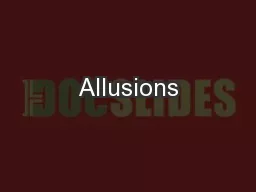 Allusions