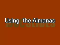 Using  the Almanac