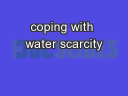 coping with water scarcity