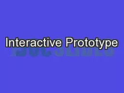 Interactive Prototype