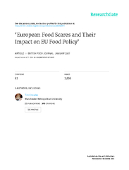 EuropeanfoodscaresandtheirimpactonEUfoodpolicyTimKnowlesandRichardMood