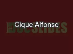 Cique Alfonse
