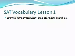 SAT Vocabulary Lesson 1