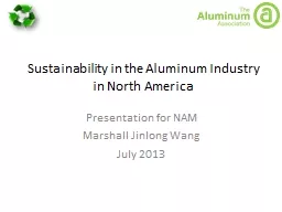 Sustainability in the Aluminum Industry in North America