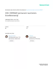 ERS-ENVISAT Permanent Scatterers Interferometry C. Colesanti, A. Ferre
