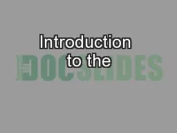 Introduction to the