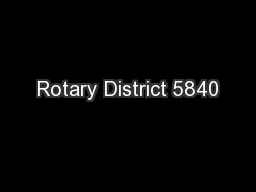 Rotary District 5840