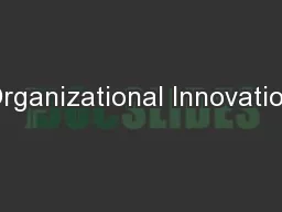 Organizational Innovation