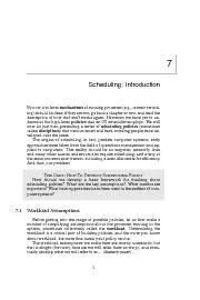 7Scheduling:IntroductionBynowlow-levelmechanismsofrunningprocesses(e.g