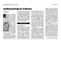Anthropology News January 2006
