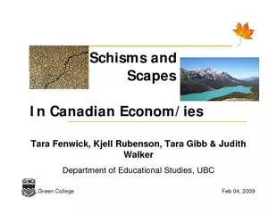 In Canadian Econom/iesTara Fenwick, Kjell Rubenson, Tara Gibb & Judith
