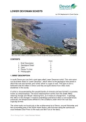 Devon Geology Guide – Lower Devonian Schists     1 LOWER DEVONIAN