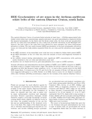 REEGeochemistryoforezonesintheArcheanauriferousschistbeltsoftheeastern