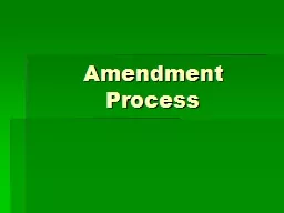 Amendment Process