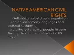 NATIVE AMERICAN CIVIL RIGHTS