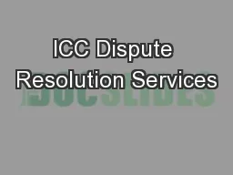 ICC Dispute Resolution Services