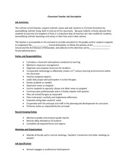 ClassroomJobDescription