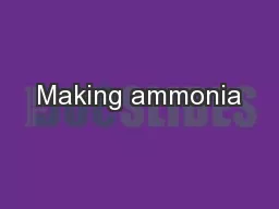 Making ammonia