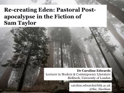 Re-creating Eden: Pastoral Post-