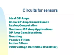 Circuits for sensors