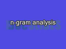 n-gram analysis