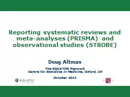 Reporting systematic reviews and